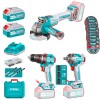 Thumbnail COMBO 20V AMOLADORA + TALADRO + LLAVE IMPACTO 2X4.0AH + MALETIN INDU STRIAL0